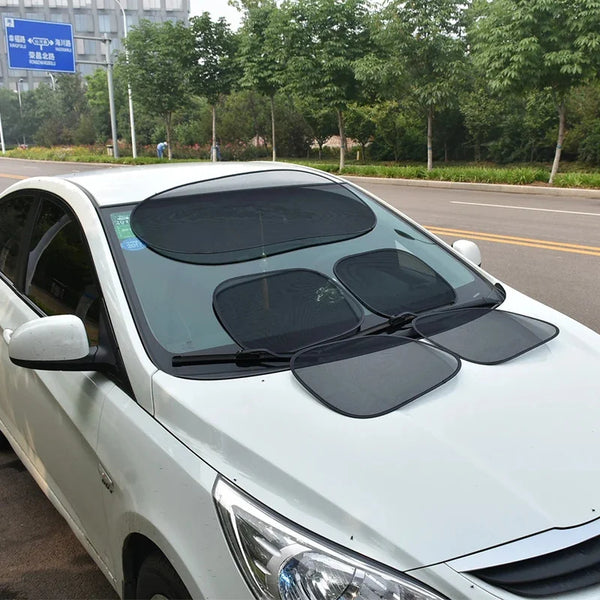 Car Window Sunshade, 5 Piece UV Protection Set for Front and Rear