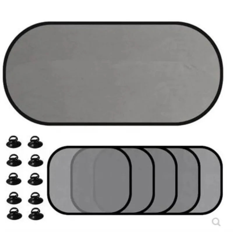 Universal car window sunshade set black