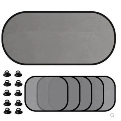 Universal car window sunshade set black
