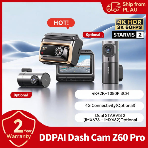 DDPAI Z60 Pro 4K Dash Cam, Sony Starvis 2 Sensor with 5G WiFi and GPS