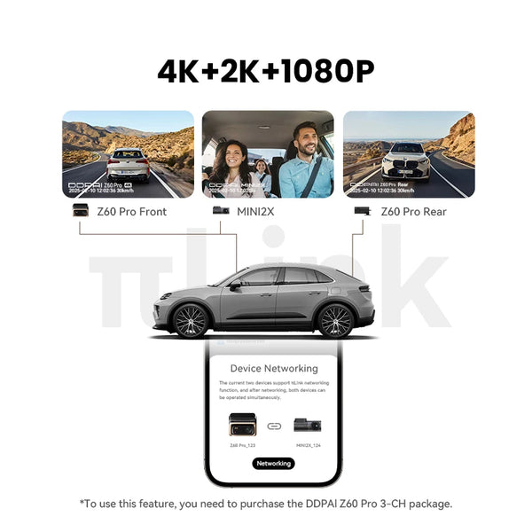 DDPAI Z60 Pro 4K Dash Cam, Sony Starvis 2 Sensor with 5G WiFi and GPS