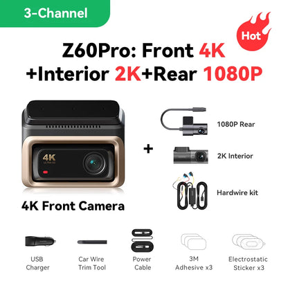 Dash cam with HDR 4K recording