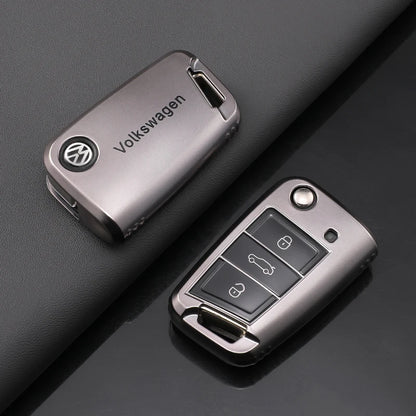 TPU Flip Key Case for Volkswagen Flexible Snap On Design