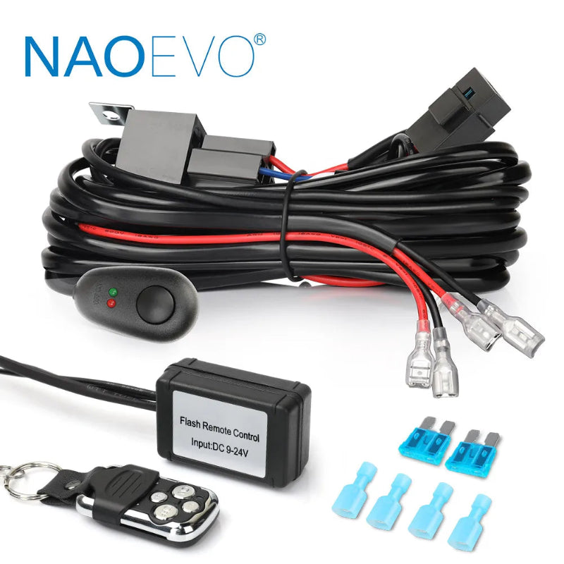 LED light bar wiring harness 12V 40A