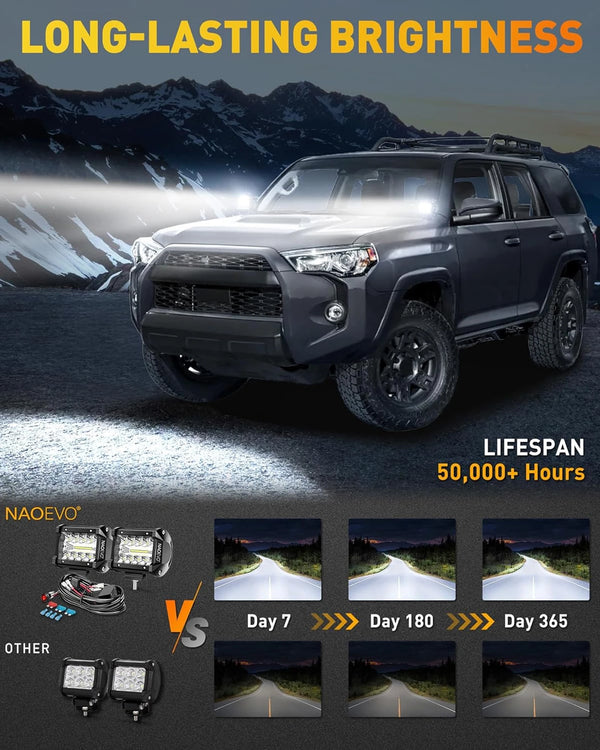 LED Light Bar Offroad 4x4 Pod Lights 4 Inch