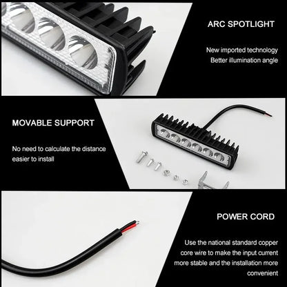 Offroad LED Spotlight Mounted on 4WD Vehicle