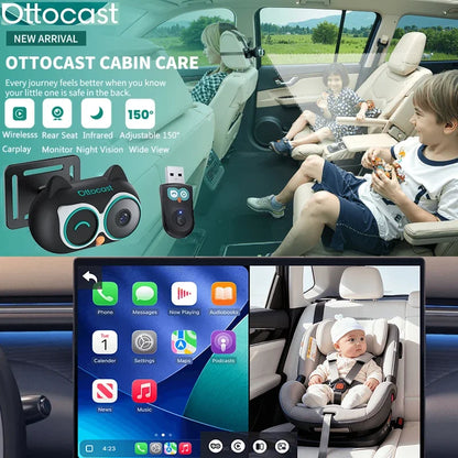 Wireless CarPlay adapter with baby camera Ottocast