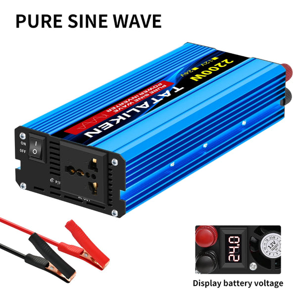 Car Power Inverter 12V 24V Multi Wattage 1000W to 6000W, Universal Socket