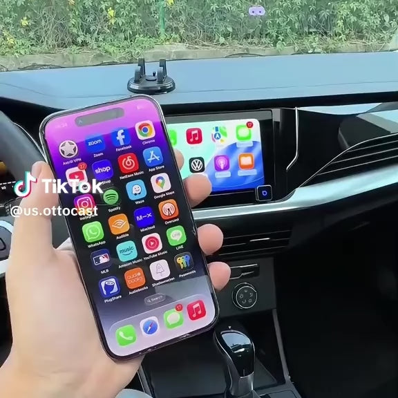 Compact Wireless CarPlay & Android Auto Adapter – Instant Plug & Play