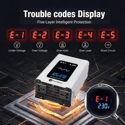 1500W continuous pure sine wave inverter