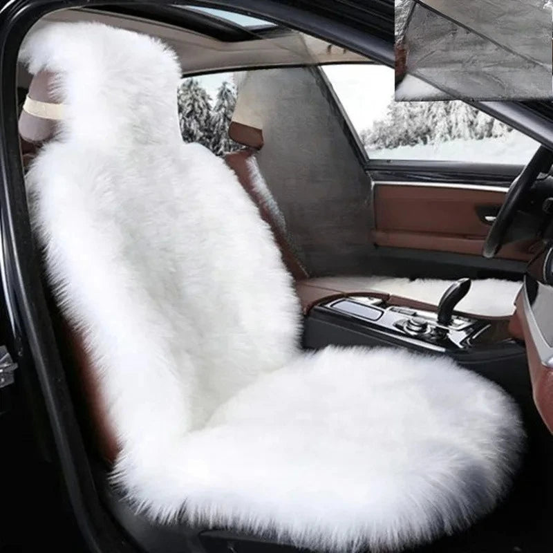 Sheepskin Car Seat Cover Plush Colour Option 10