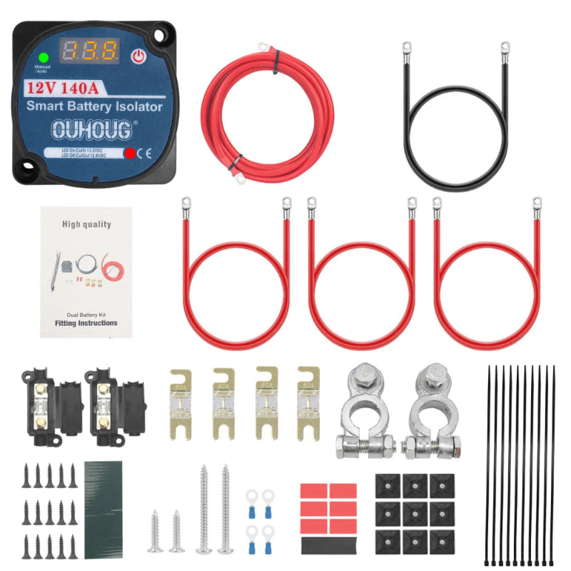 Split charge relay kit 12V 140A