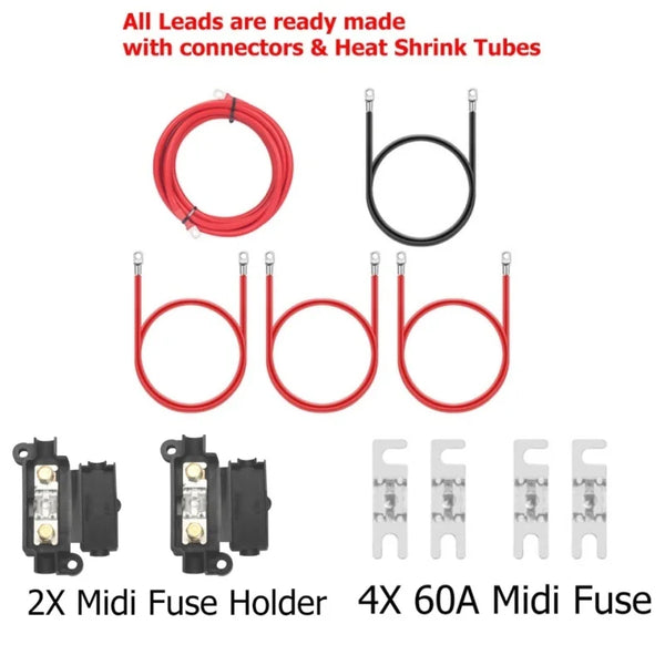 Split Charge Relay Kit 12V 140A, Voltage Sense Dual Battery for Camper Van and 4x4