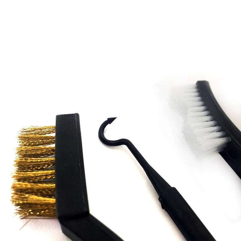 Steel wire brush with nylon pick