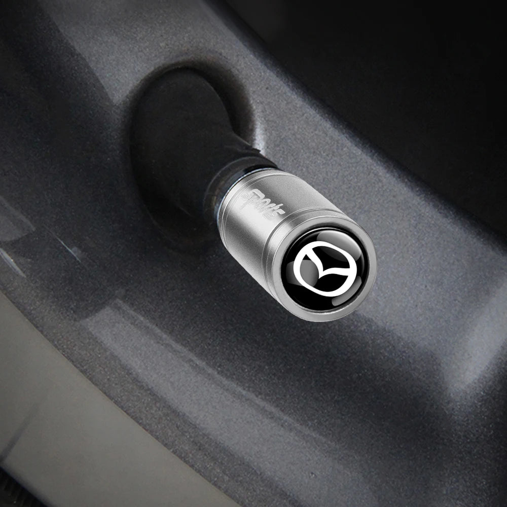 Premium tire valve caps for Mazda wheels